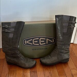 Keen Dark Gray Leather Buckle Boots Bern Baby Bern Boot Gargoyle